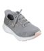 Womens/ladies Edgeride Slip-in Trainers Grey Peach Skechers-1