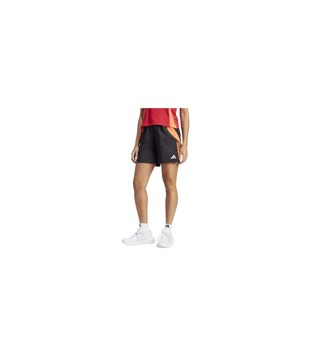 Short De Foot Tiro Femme Noir Orange Adidas-1
