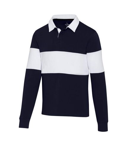 Polo sweat clyde adulte bleu marine / blanc Elevate