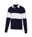 Polo sweat clyde adulte bleu marine / blanc Elevate