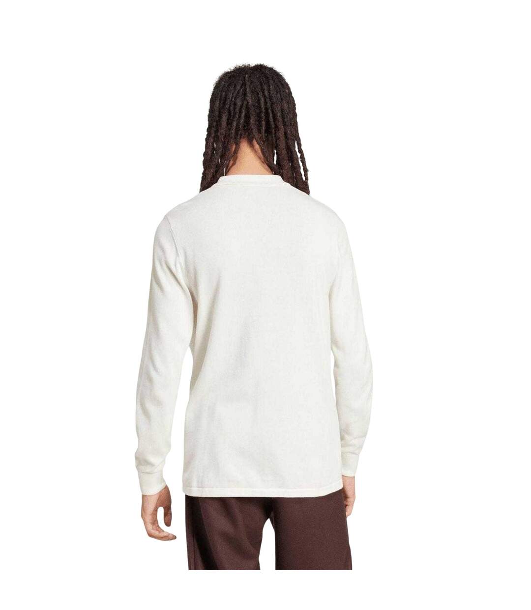 Polo Manches Longues Originals Premium Homme Blanc Cassé Adidas-3