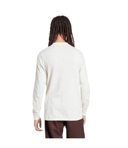 Polo Manches Longues Originals Premium Homme Blanc Cassé Adidas