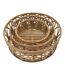 Lot de 3 Plateaux Décoratifs en Rotin Fuji 50cm Naturel-4