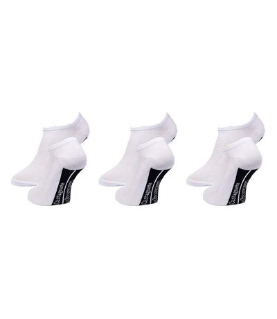 Chaussettes femme LULU CASTAGNETTE Qualité et Confort-Assortiment modèles photos selon arrivages- Pack de 3 LULU Sneaker Script Blanches