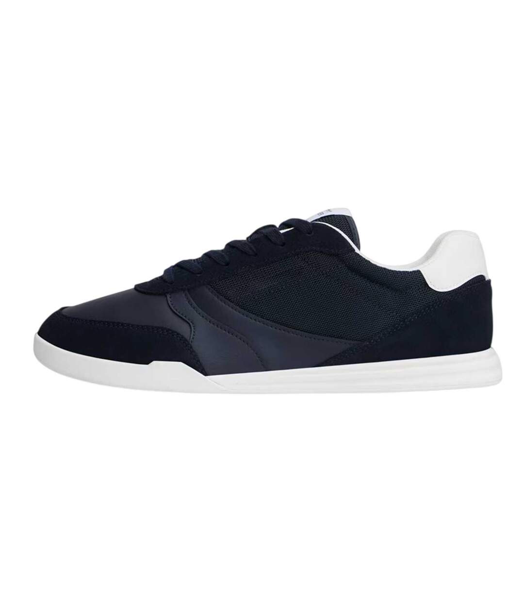 Mens Lopro Leather Trainers Navy White Tommy Hilfiger-2