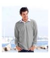 Front Row Mens Long Sleeve Sports Rugby Shirt (Slate Grey)