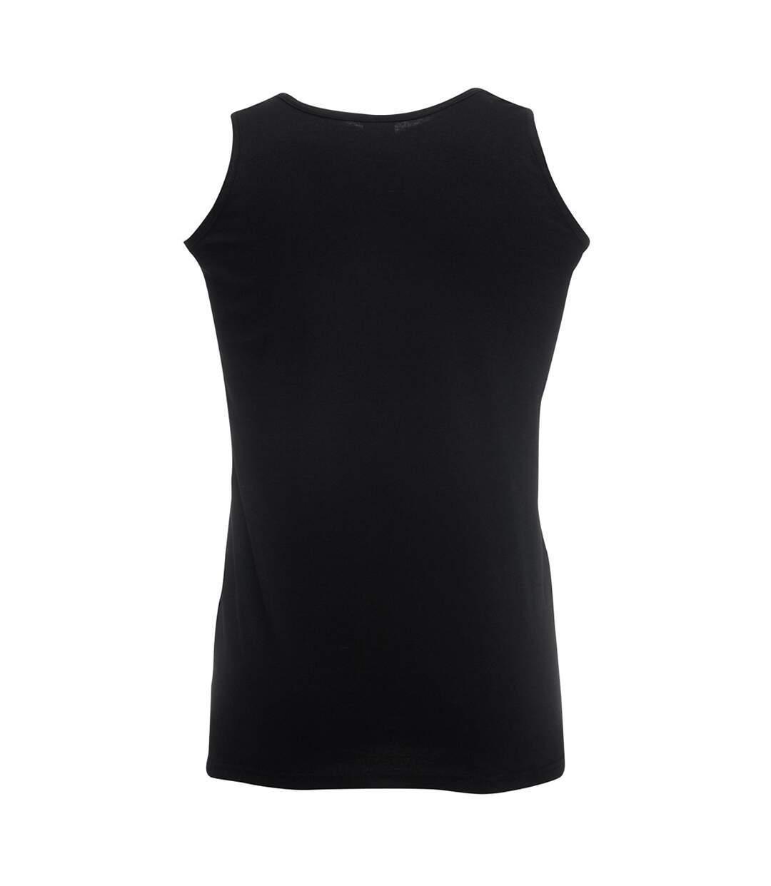 Mens Athletic Sleeveless Vest / Tank Top Black Fruit Of The Loom-2
