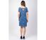 Robe manches courtes en coton CLAUDIA motif fleuri bleu Coton Du Monde-4