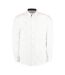 Chemise À Manches Longues Homme Blanc Bleu Marine Kustom Kit-2