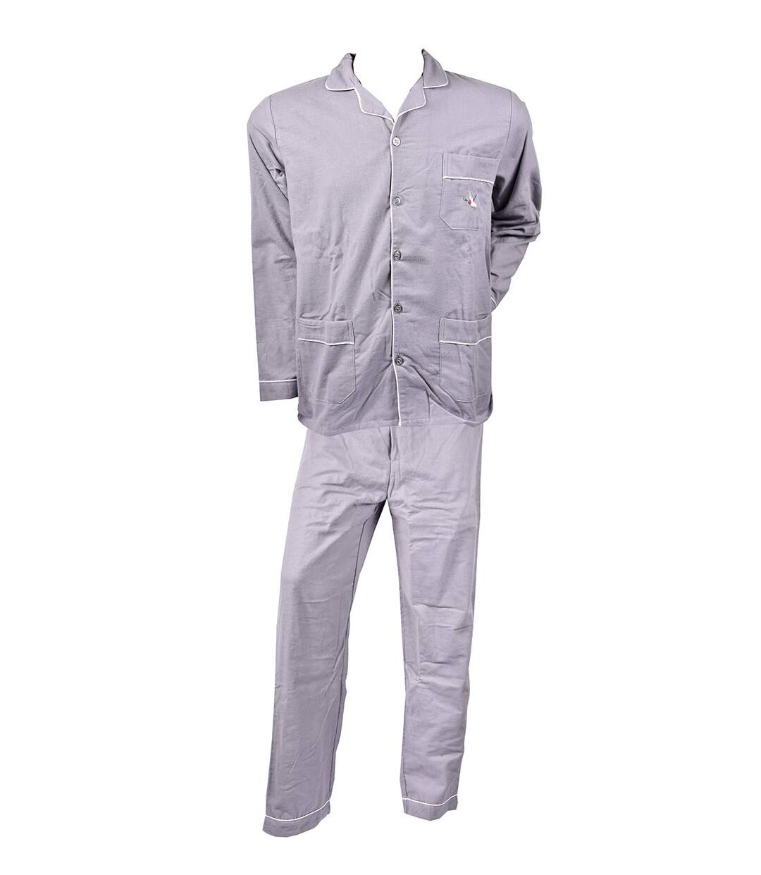 Pyjama Homme Long CHEVIGNON Boutonné PACEY Gris-1