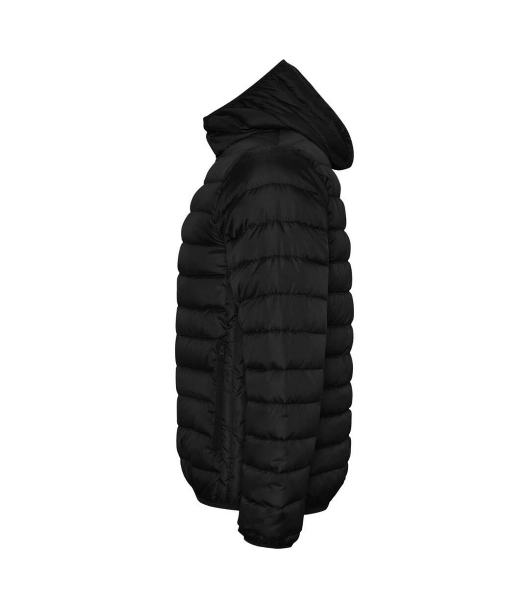 Mens Norway Quilted Insulated Jacket Solid Black Roly-3