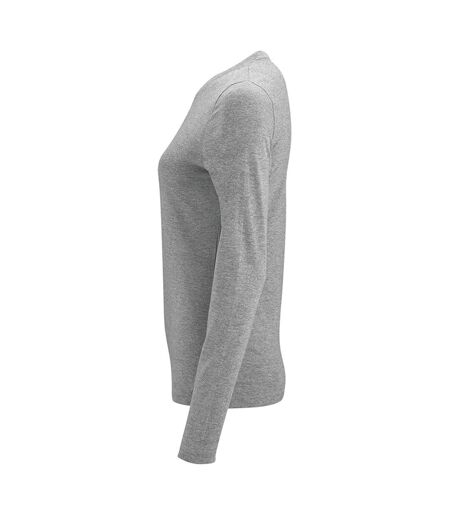 SOLS Womens/Ladies Imperial Long Sleeve T-Shirt (Grey Marl) - UTPC2906