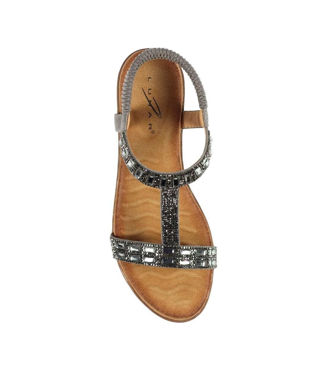Sandales À Talons Compensés Macie Femme Étain Lunar-4