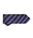 Cravate Rayée Et Gaufrée Homme Taille Unique Bleu Marine Aubergine Premier-2