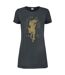 Womens/ladies Tiger Linkin Park T-shirt Dress Charcoal Amplified-1
