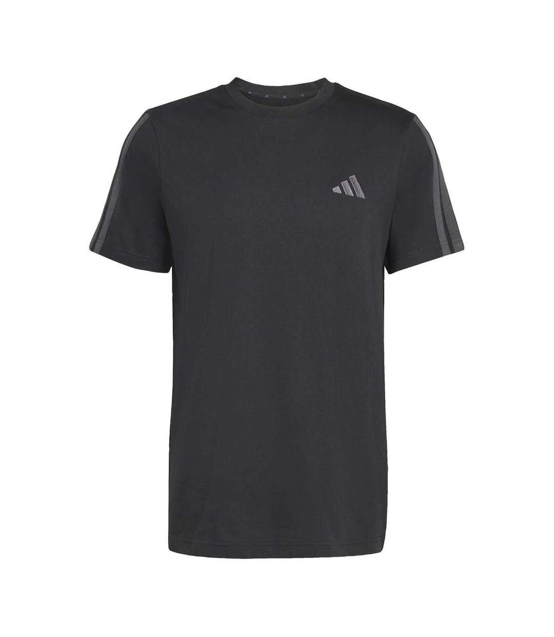 T-shirt Motif/style 3 Rayures Homme Triple Noir Adidas-2