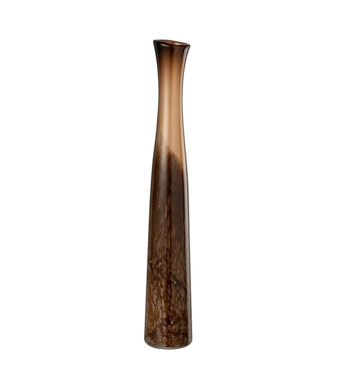 Vase Cylindrique en Verre Lester 60cm Marron Foncé-1