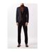 Mens Windowpane Check Single-breasted Slim Blazer Navy Rust Burton-1