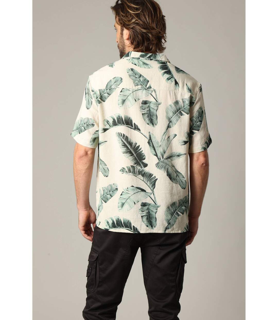 Chemise oversize en coton avec imprimé tropical BILOXI-3