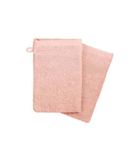 Lot de 2 Gants de Toilette Confort 15x21cm Rose