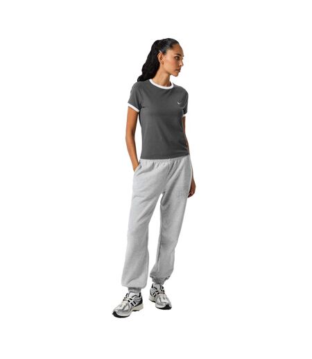 Womens/ladies Trinkey Ringer T-shirt Grey Jack Wills