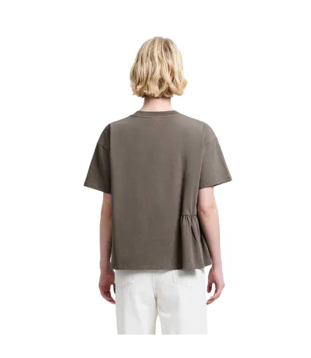 T-shirt Motif/style Asymétrique Femme Kaki French Connection