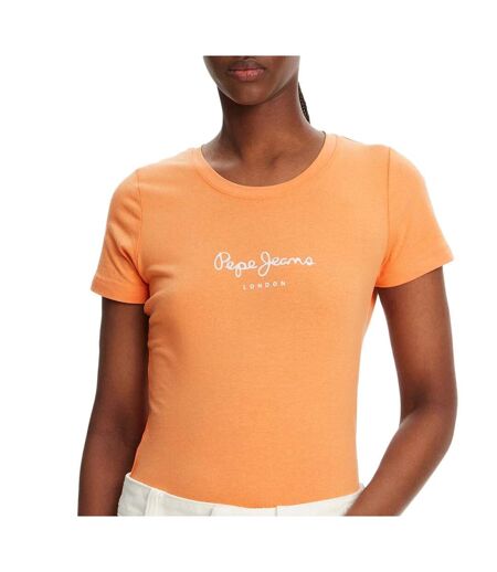 T-shirt orange femme pepe jeans new virginia - l