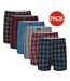 Pack Of 6  Mens Patterned Woven Boxer Shorts  Multicoloured Keanu-2