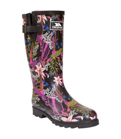 Bottes De Pluie Elena Femme Noir Vert Trespass
