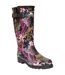 Bottes De Pluie Elena Femme Noir Vert Trespass-1
