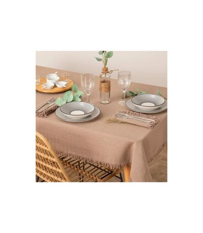 Nappe Déco à Franges Maha 150x250cm Gris