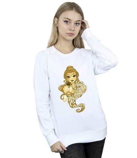 Disney Femme/Les femmes Beauty And The Beast Never Judge Sweatshirt (Blanc) - UTBI10445