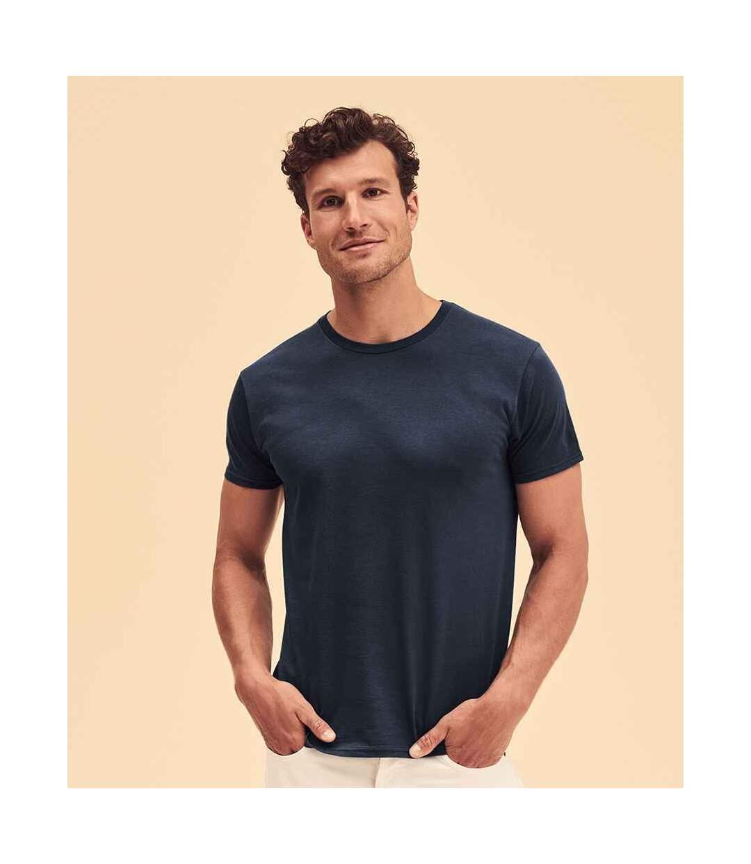 T-shirt iconic hommes gris foncé Fruit of the Loom