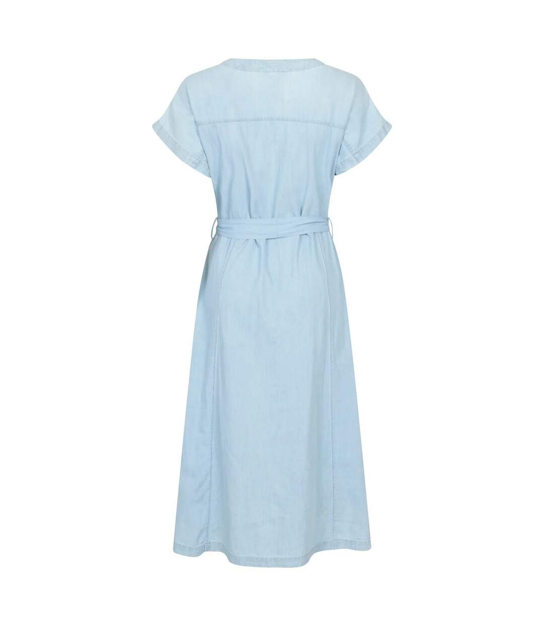 Robe Boutonnée Manches Courtes À Col V Tulum Femme Bleu Pâle Mountain Warehouse-2