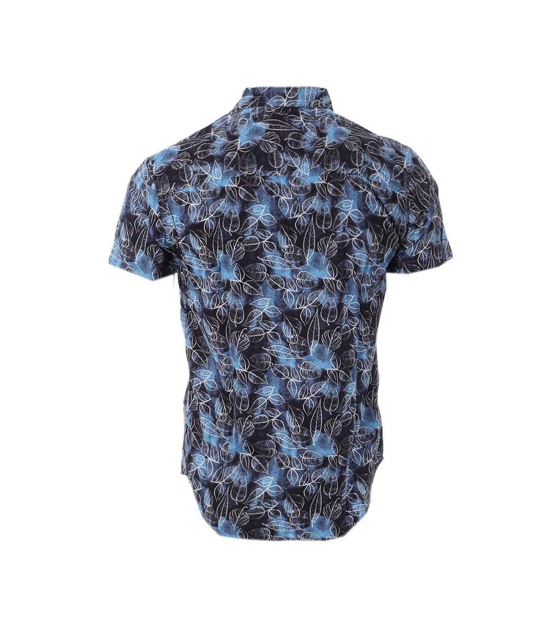 Chemise Bleu/Noire à Motifs Homme RMS26 Aquarelle - L