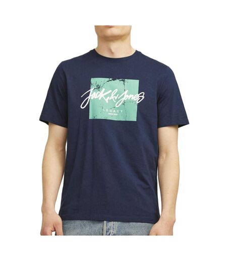 T-Shirt marine/vert homme jack & jones whtiley - l