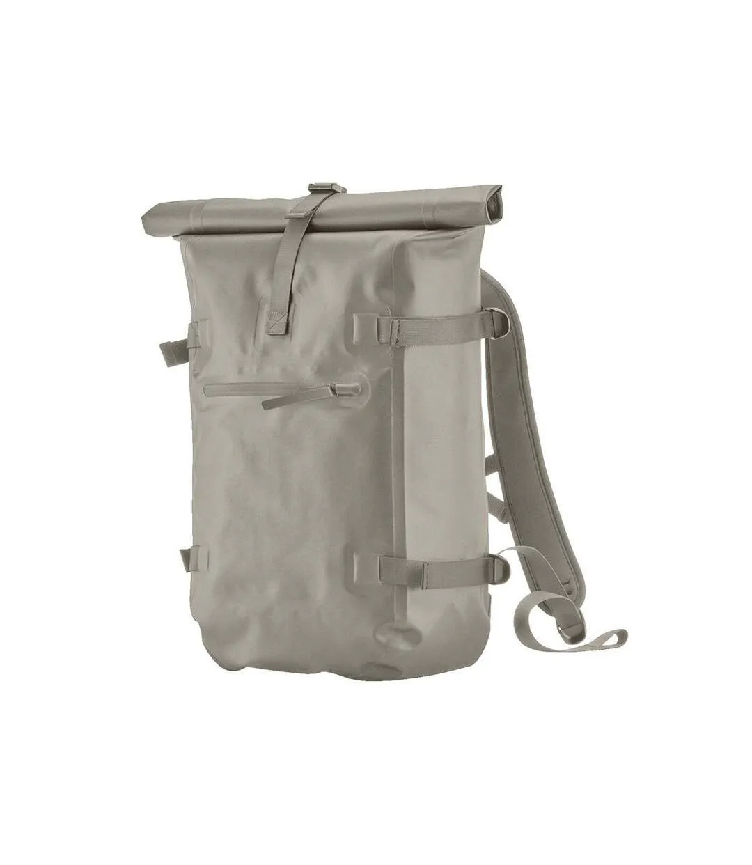 Roll Top Waterproof Backpack One Size Natural Stone Quadra-2