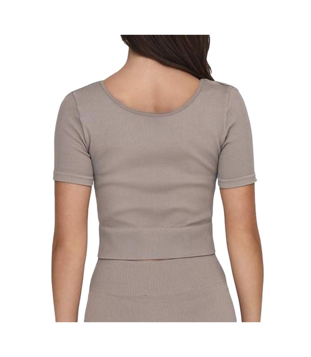Top taupe femme only jaia-2