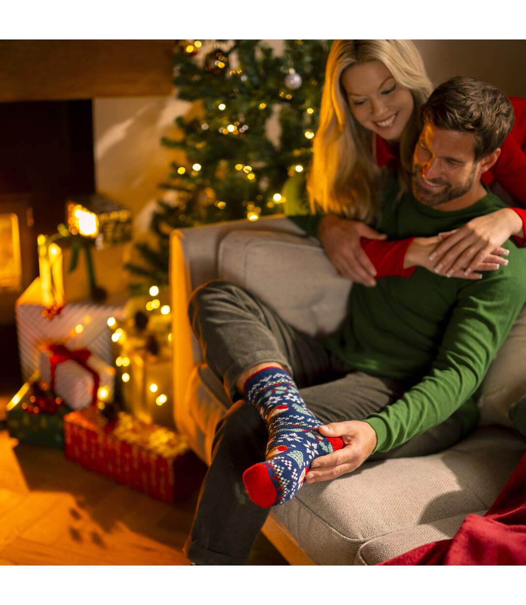 Chaussettes fantaisie de Noël Thermal Lite pour hommes-4