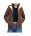 Sweat marron femme superdry signature-1