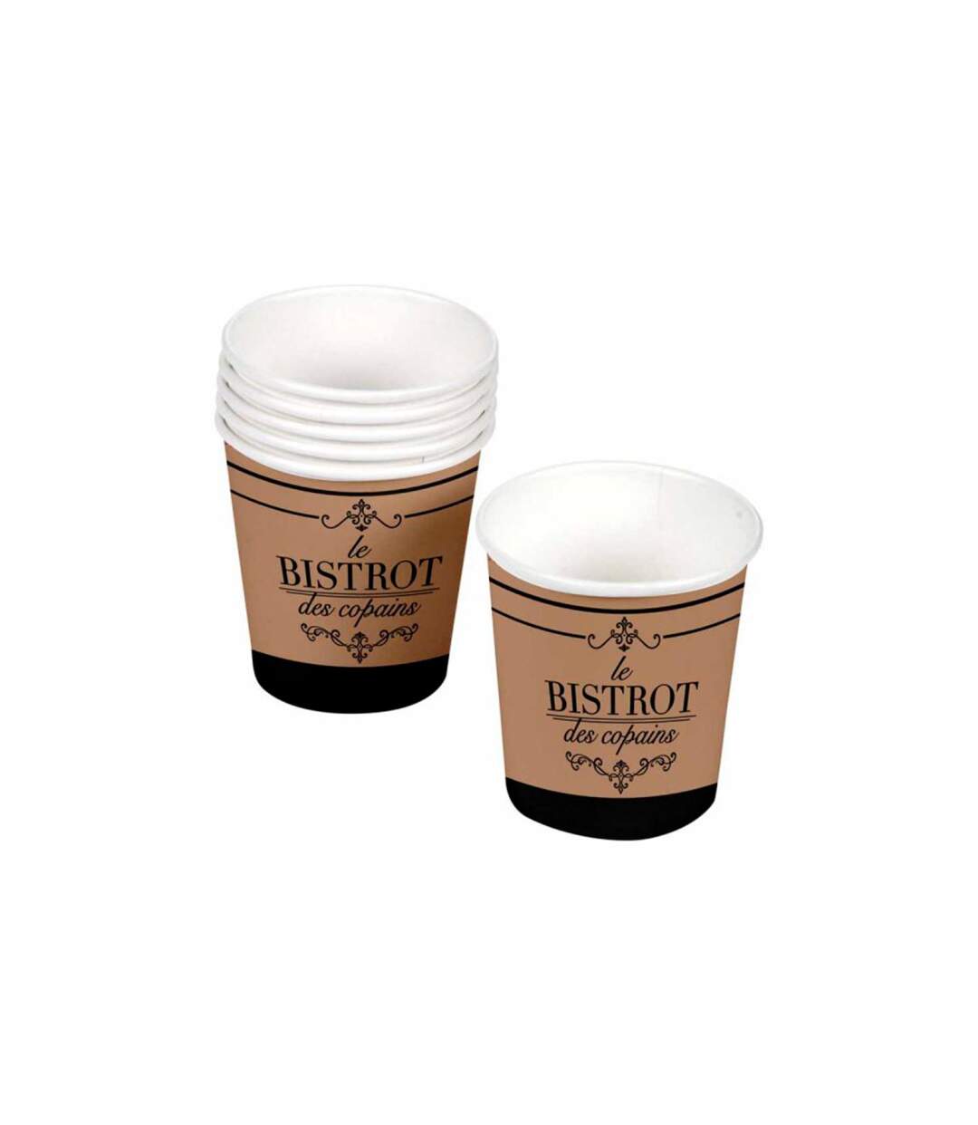 Lot de 10 Gobelets en Carton Bistrot 23cl Naturel-1