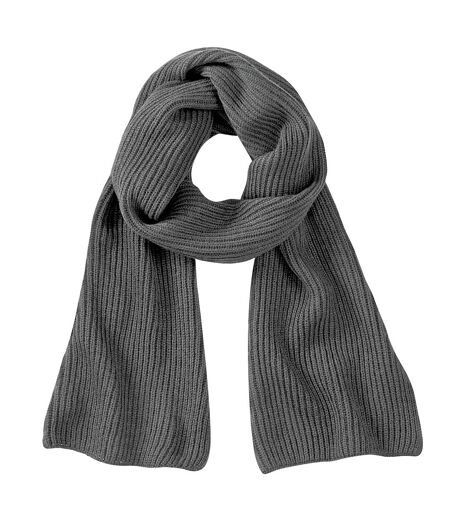 Beechfield Ladies/Womens Metro Knitted Winter Scarf (Smoke Grey) (One Size)