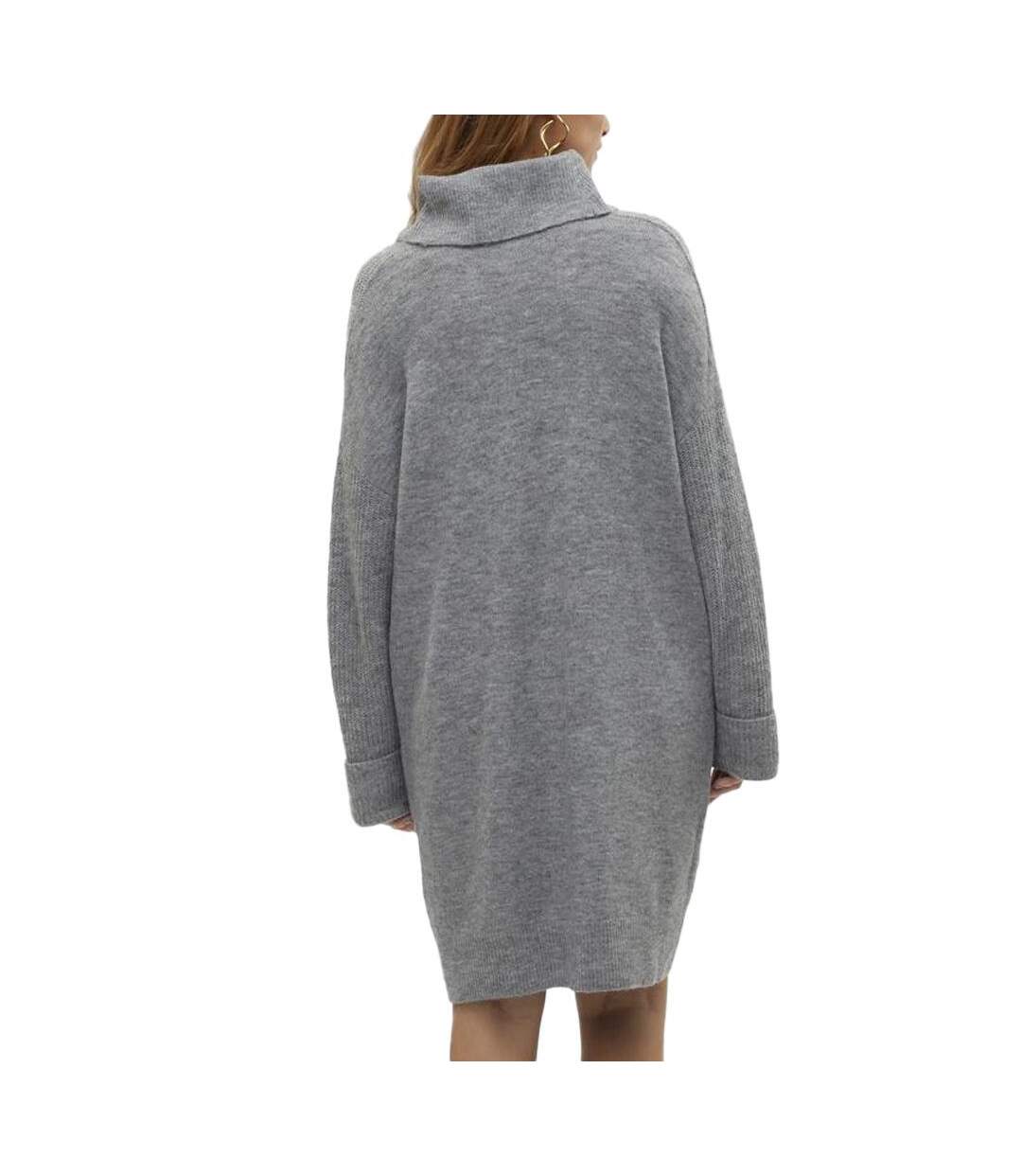 Robe pull grise femme vero moda vmjupiter-2