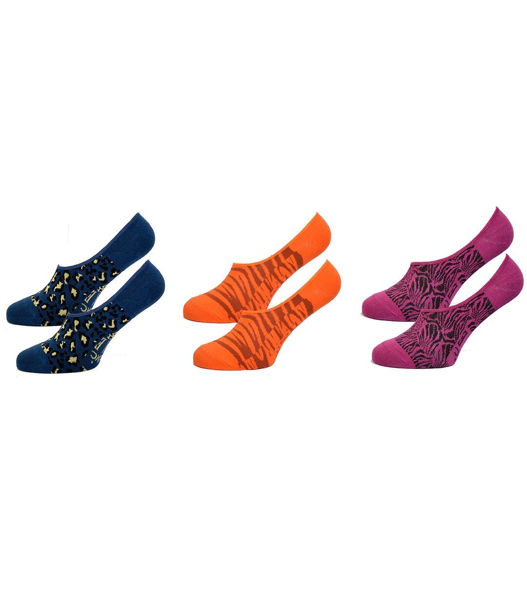 Chaussettes femme ELLE Basic Qualité et Confort-Assortiment modèles photos selon arrivages- Pack de 3 Paires ELLE Footies 36647 Animal