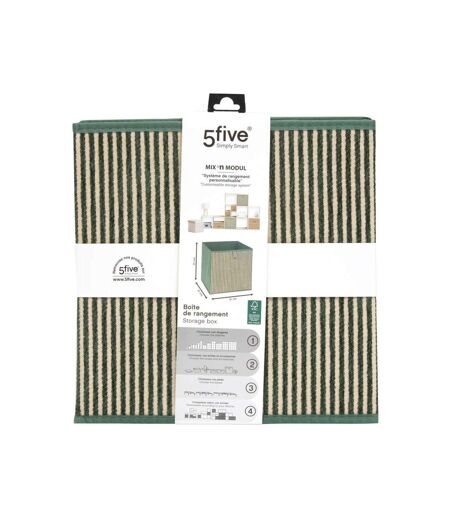 Boîte de Rangement Déco Cotty 31x31cm Vert Foncé