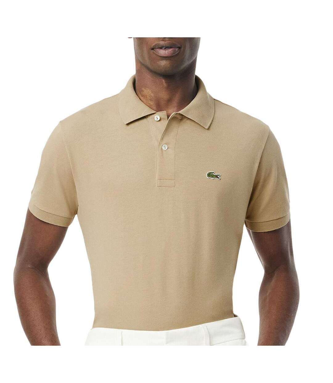 Polo beige homme lacoste classic fit l.12.12-1