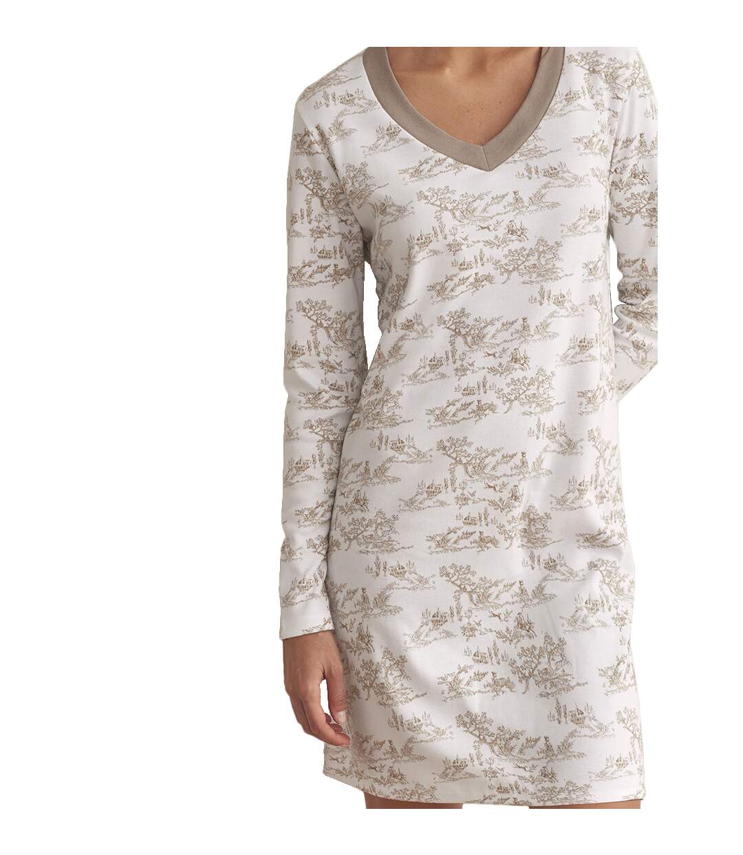 Chemise de nuit manches longues ROMANTICA Selmark-3