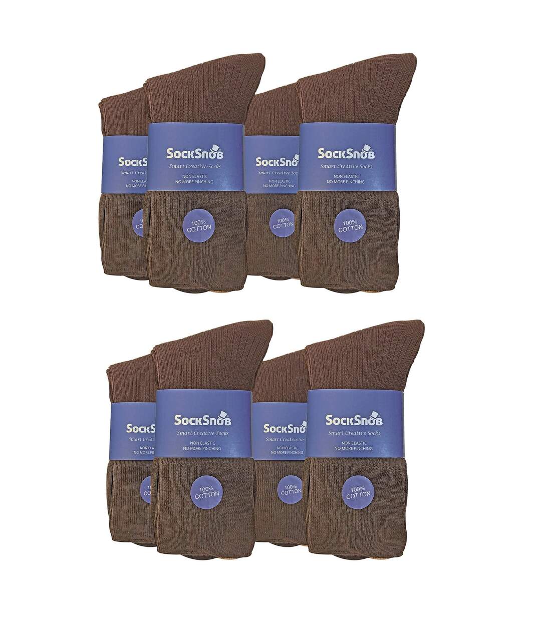 24 Pairs 100% Cotton Mens Non Elastic Breathable Socks-2