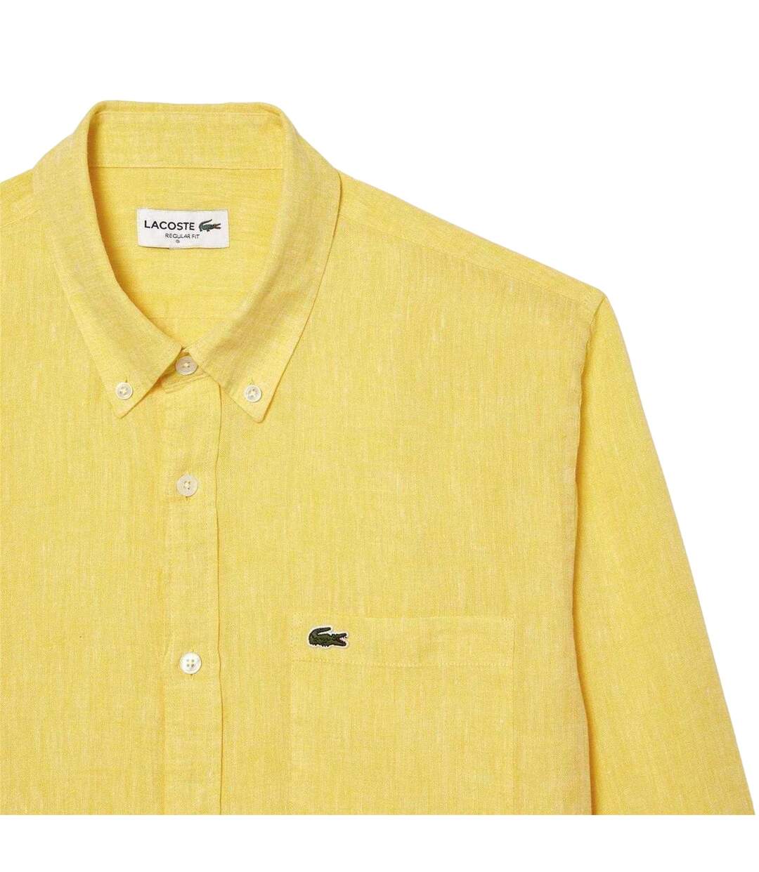 Chemise À Boutons Homme Jaune Lacoste-4