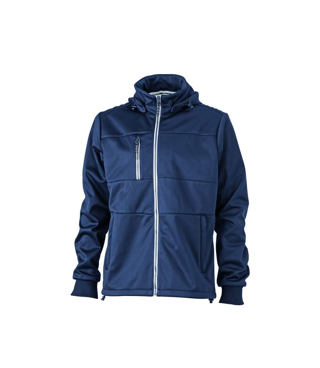 Veste softshell à capuche - homme JN1078 - bleu marine - coupe-vent imperméable-1